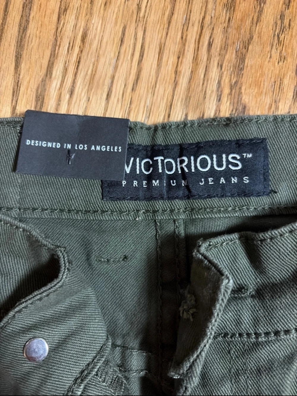 Victorious Men's Skinny Jeans in Olive Green - Slim Stretch Denim